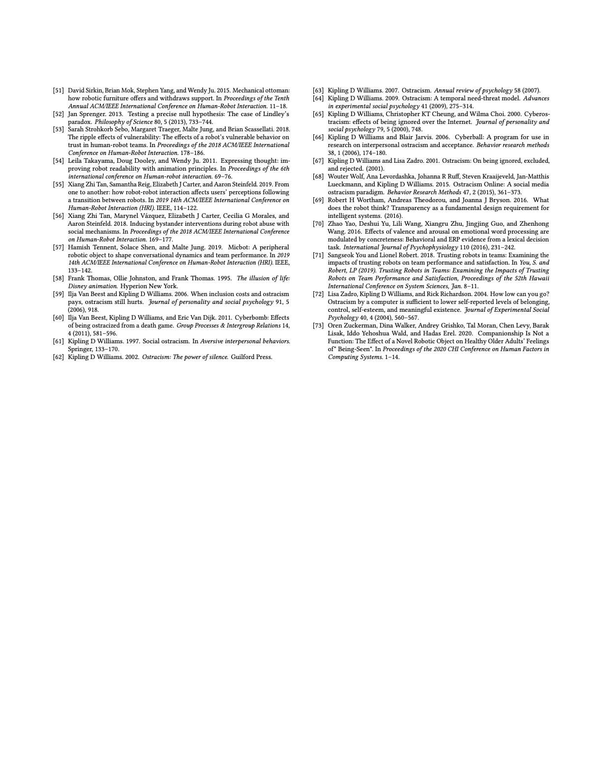 Excluded by Robots - A Human-Robot-Robot Interaction study, page 10