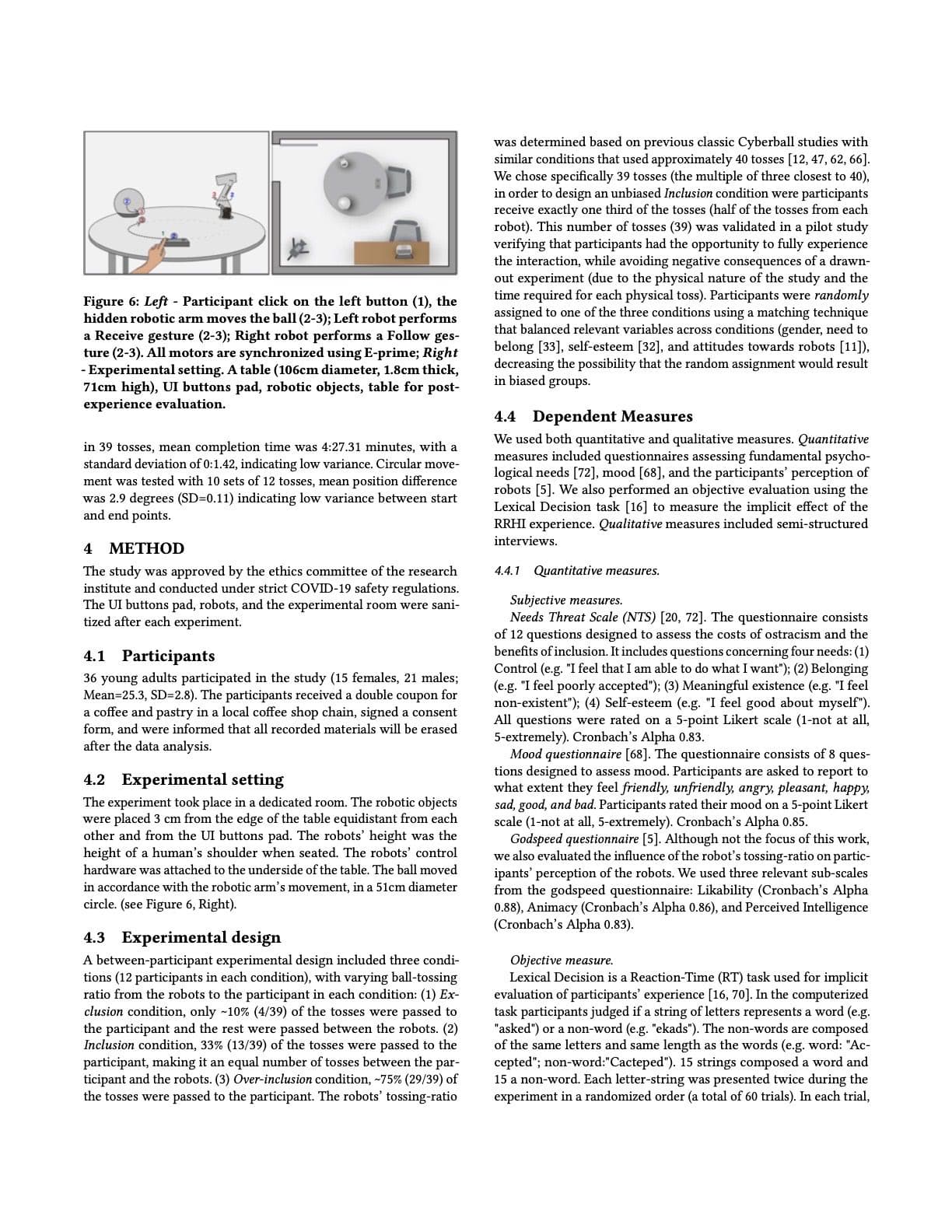 Excluded by Robots - A Human-Robot-Robot Interaction study, page 4