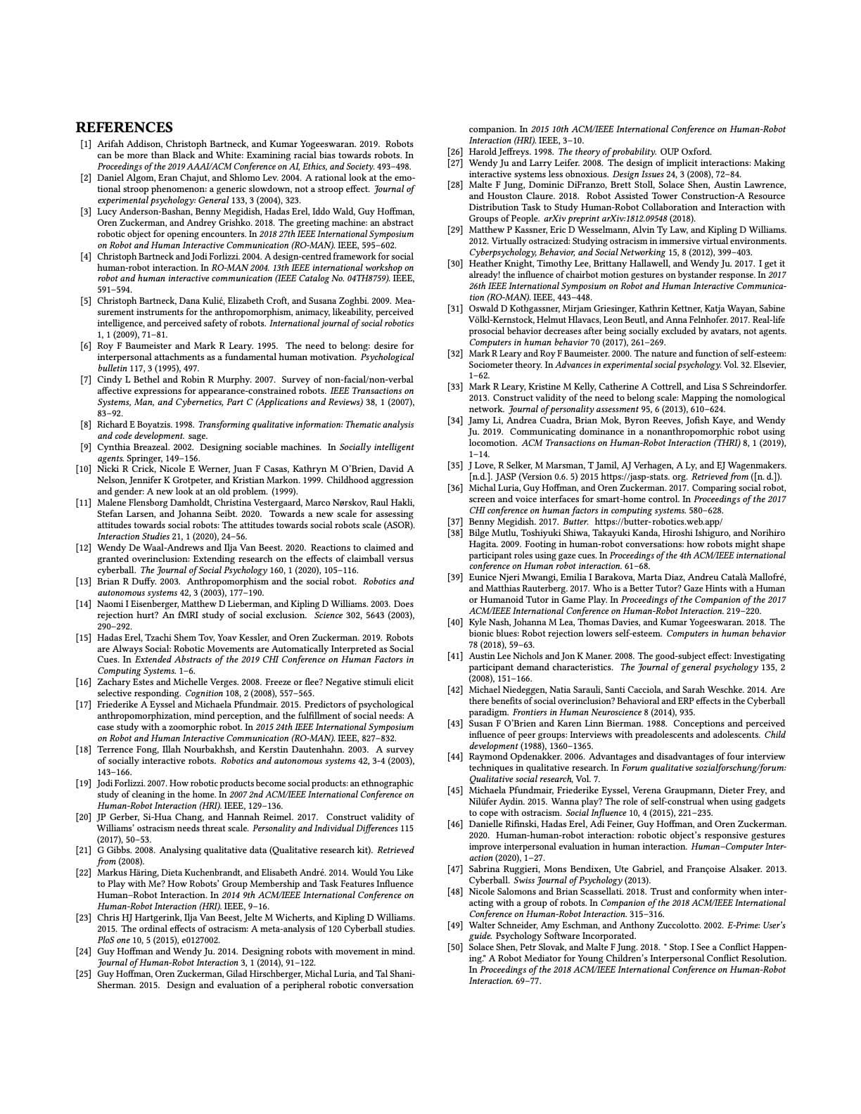 Excluded by Robots - A Human-Robot-Robot Interaction study, page 9